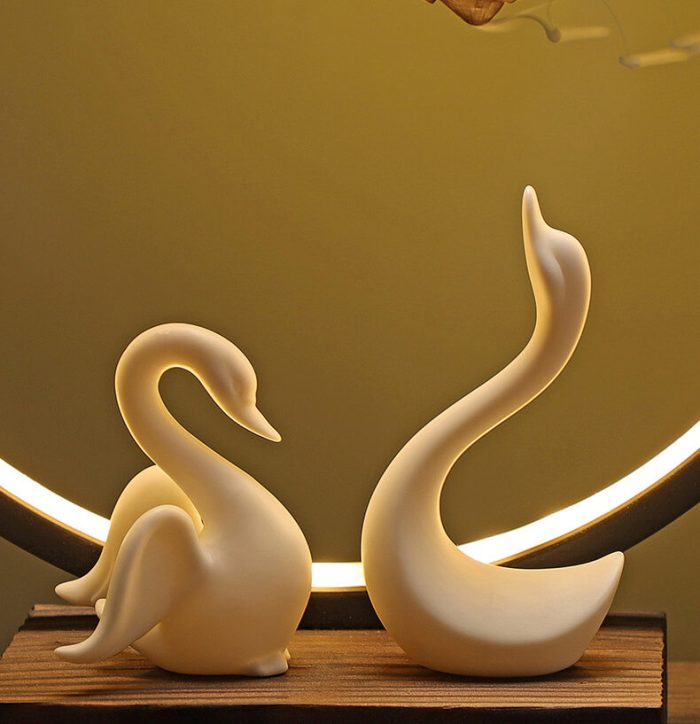 LED Ring Incense Burner – Swans Flying Together - Image 4