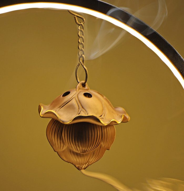 LED Ring Incense Burner – Swans Flying Together - Image 5