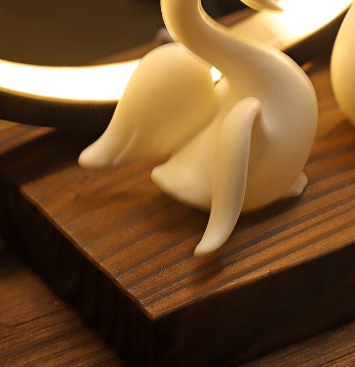 LED Ring Incense Burner – Swans Flying Together - Image 6